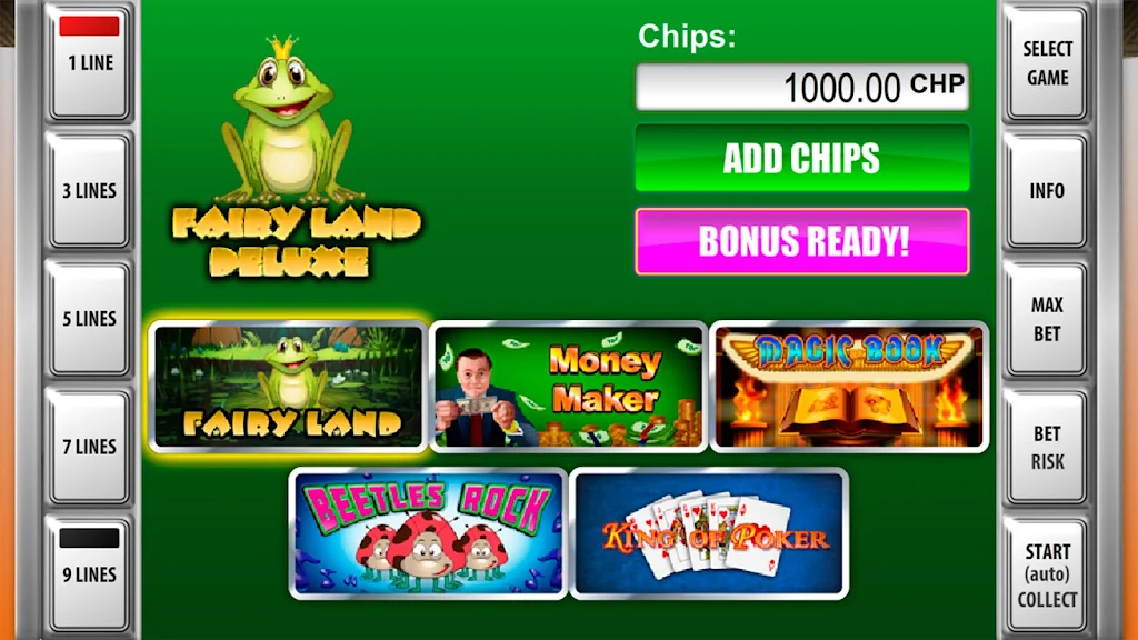 Slot machines Fairy Land Deluxe Zrzut ekranu 0