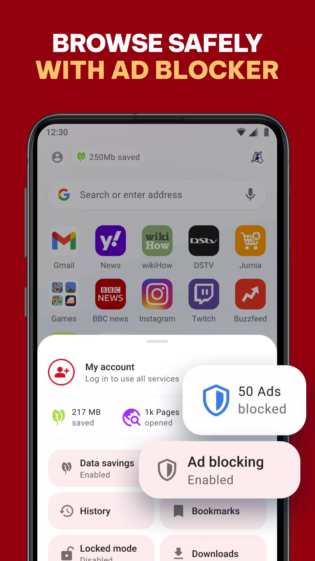 Opera Mini 網頁瀏覽器 螢幕截圖 2
