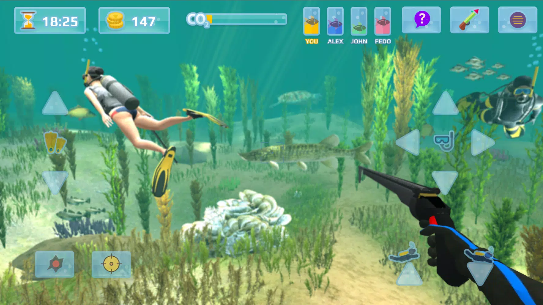 Hunter underwater spearfishing ภาพหน้าจอ 0