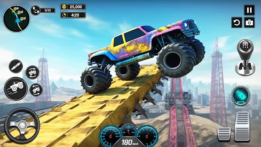 Monster Truck Mega Ramp - Extreme Stunts GT Racing Ảnh chụp màn hình 1