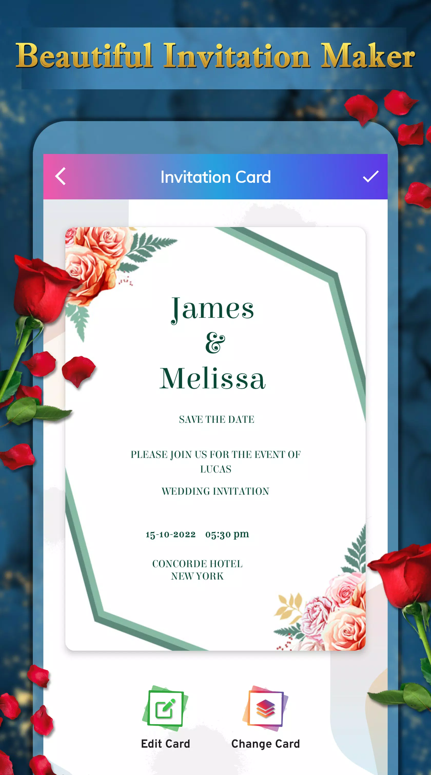 Invitation Card Maker Скриншот 3