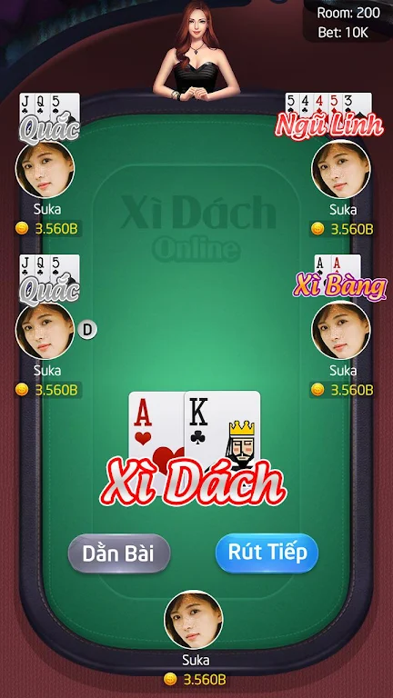 Blackjack - Xì dách Online スクリーンショット 1