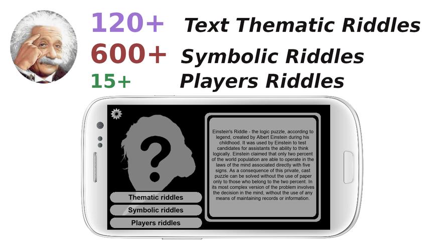 Einstein's Riddles Text Puzzle スクリーンショット 0