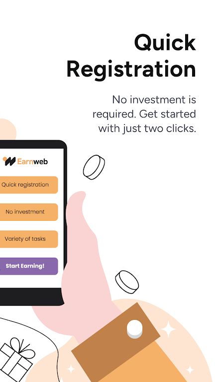 Earnweb: Earning app & website ภาพหน้าจอ 1