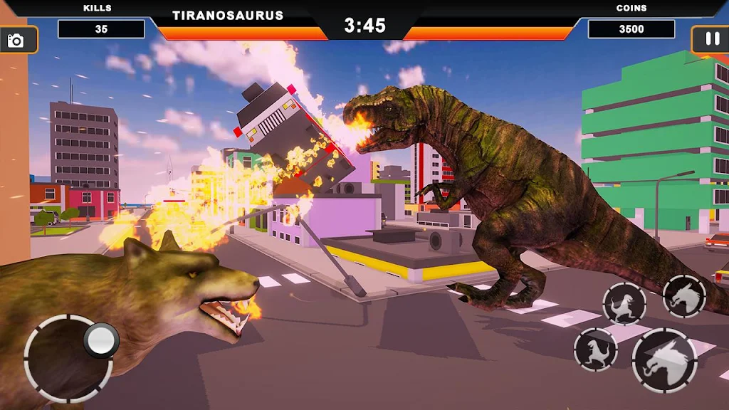 Dinosaur Rampage: Dino City Rampage Simulator Schermafbeelding 2