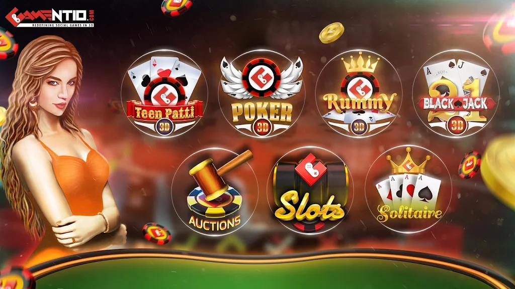 Gamentio 3D: Poker Teenpatti R应用截图第0张