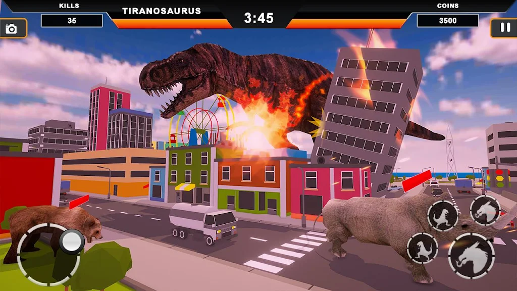 Dinosaur Rampage: Dino City Rampage Simulator Schermafbeelding 1