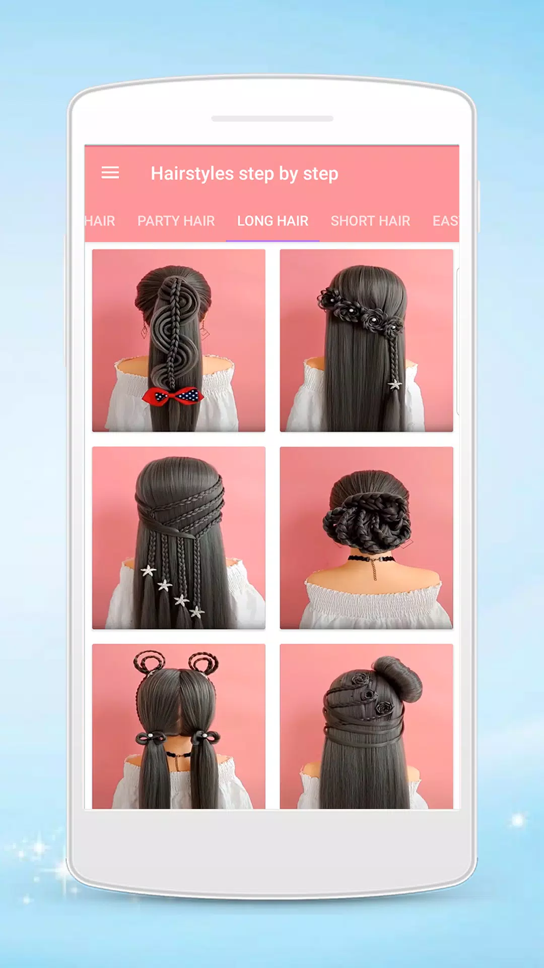 Hairstyles step by step ဖန်သားပြင်ဓာတ်ပုံ 0