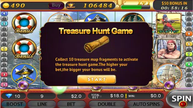 Pirate Slots - FreeSlots Game Screenshot 1