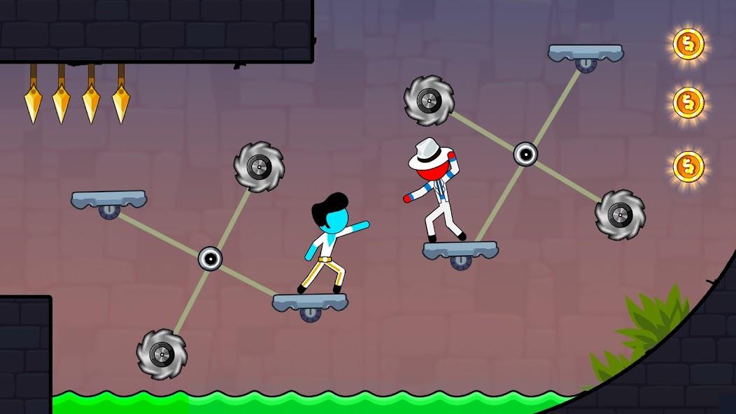 Stickman Red boy and Blue girl Mod Ảnh chụp màn hình 2