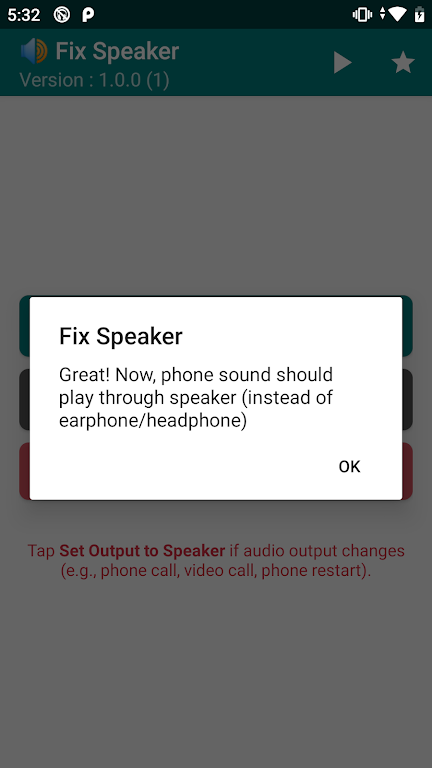 Fix Speaker - Disable Earphone Screenshot 1