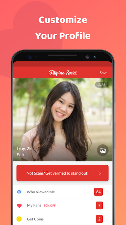 Filipino Social: Dating & Chat 螢幕截圖 1