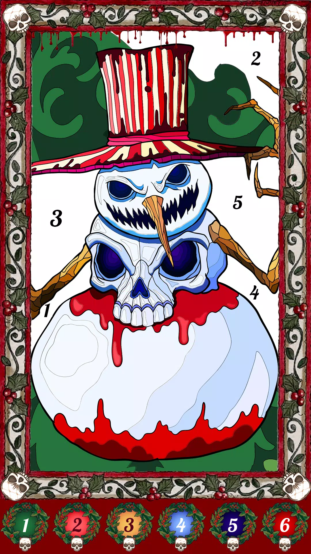 Dark Christmas Coloring Game Скриншот 2