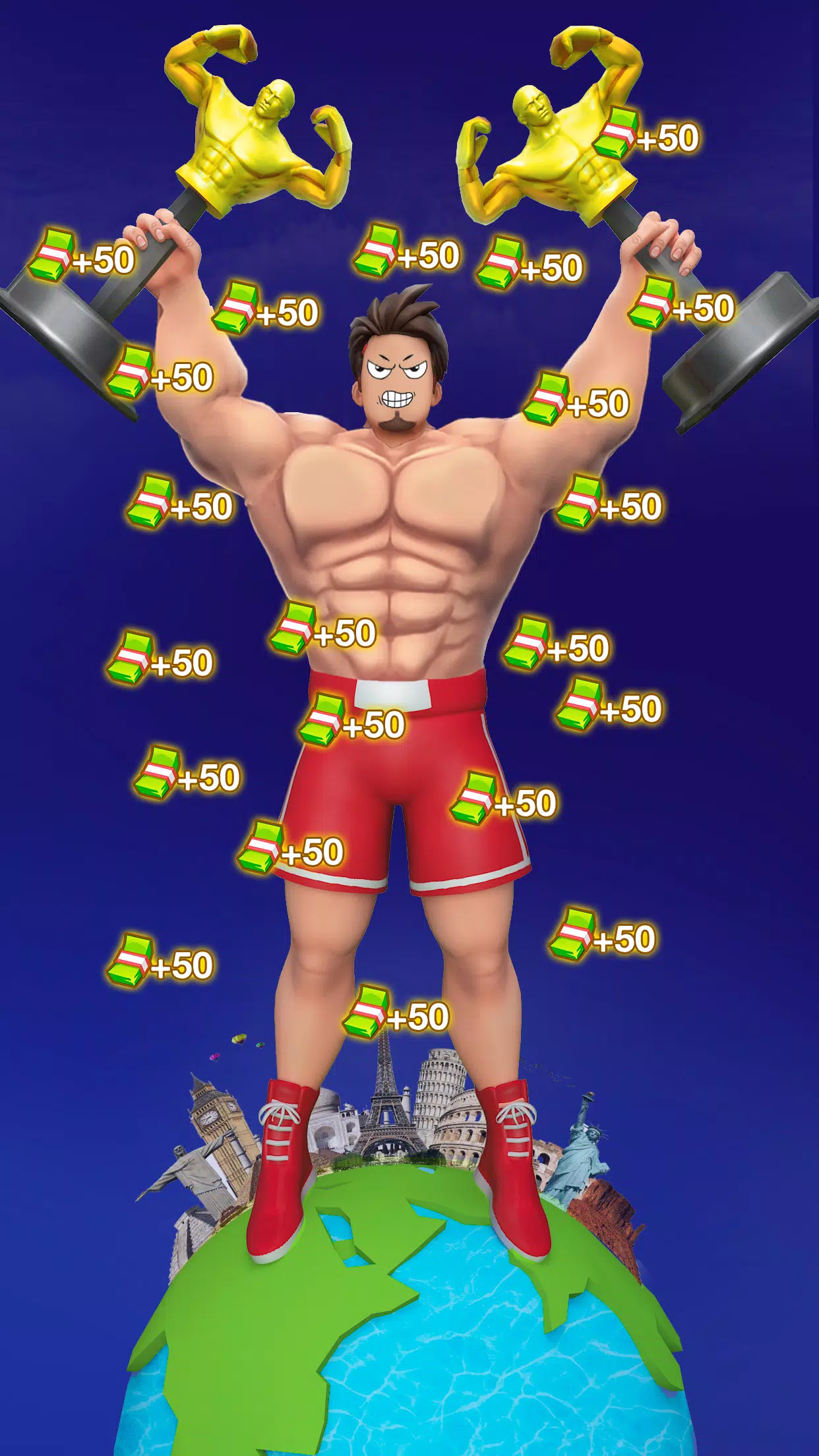 Gym Clicker Hero: Idle Muscles स्क्रीनशॉट 1