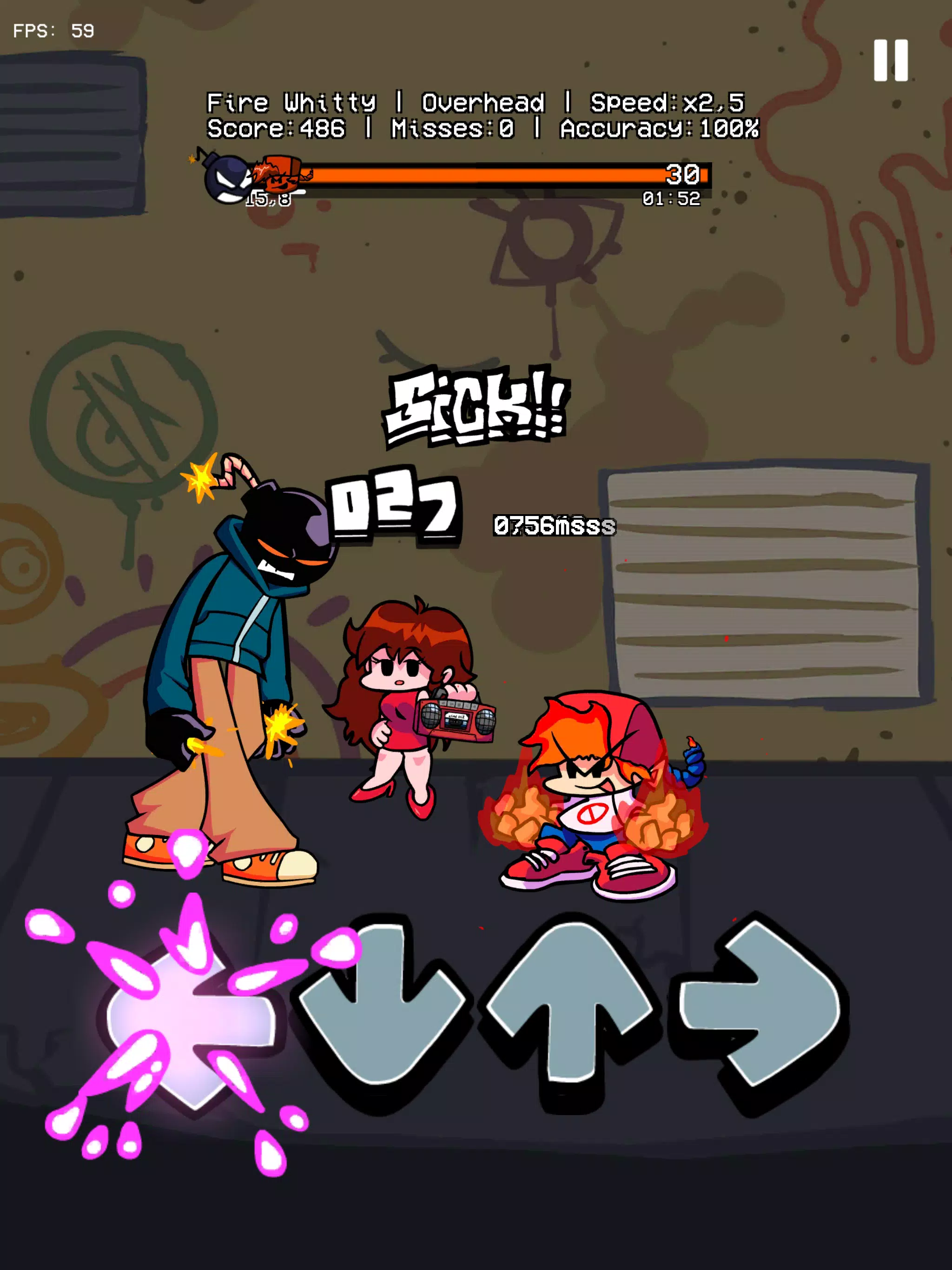 Music Battle Fire Fight Whitty 螢幕截圖 1