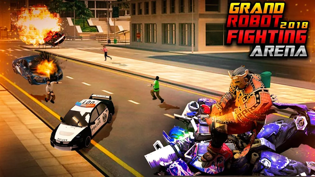Futuristic Robot City Fighting 3D Game Schermafbeelding 3