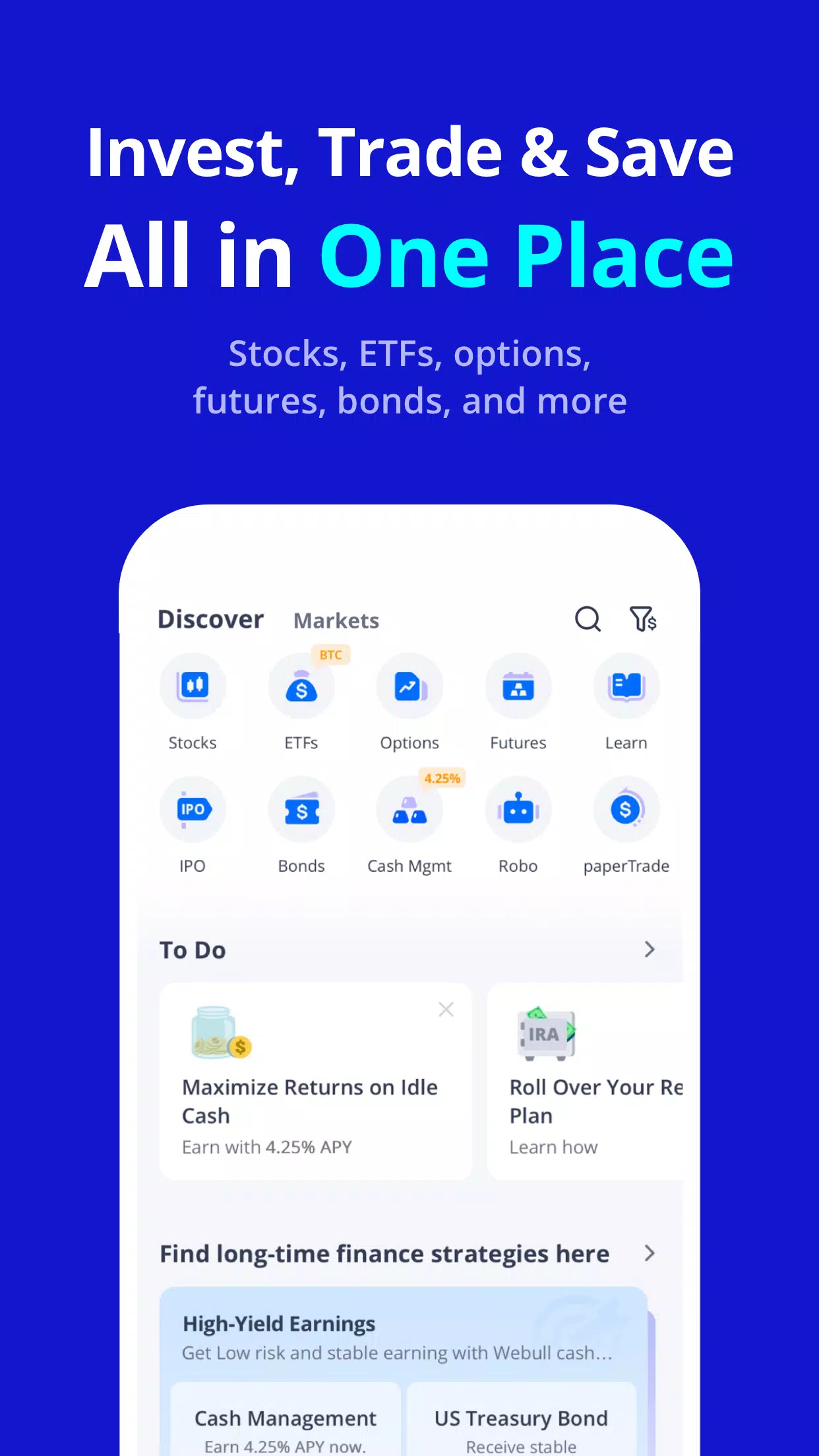 Webull - Stock Quotes & News 스크린샷 1