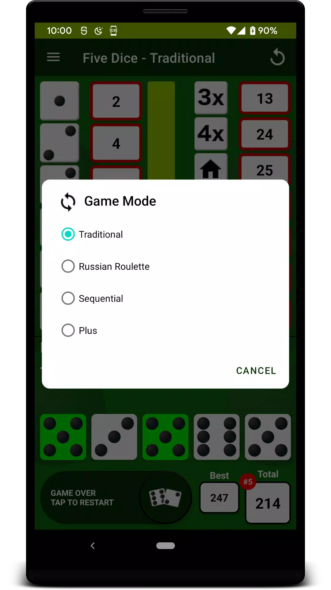Five Dice Captura de pantalla 3