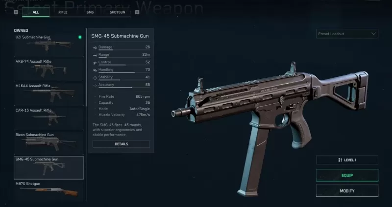 델타 포스 : 최적의 SMG 45 설정 - 전체로드 아웃 및 코드