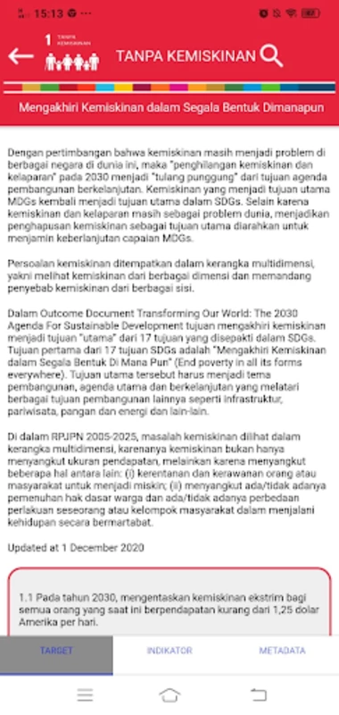 SDG Metadata Indonesia Screenshot 2