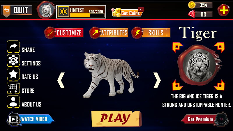 Tiger Simulator 3D Animal Game Schermafbeelding 3