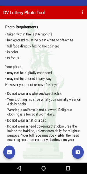 DV Lottery Photo Tool 螢幕截圖 0