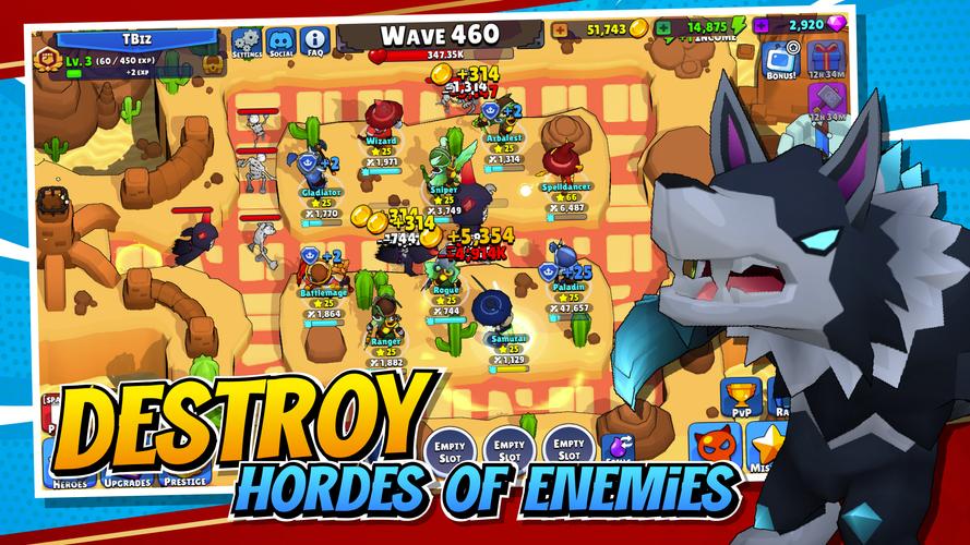 Idle Hero TD Tower Defense RPG ภาพหน้าจอ 1