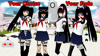 SchoolGirl AI 3D Anime Sandbox ภาพหน้าจอ 0