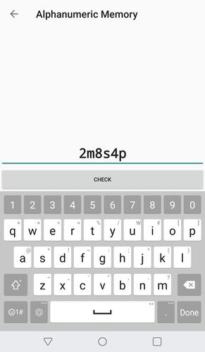 Alphanumeric Memory Schermafbeelding 2