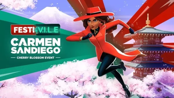 Carmen Sandiego célèbre le 40e anniversaire avec la résolution du crime au festival de Cherry Blossom au Japon