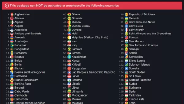 Stellar Blade Regional Restrictions Map
