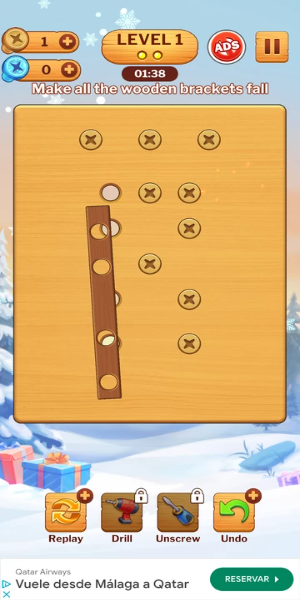 Wood Nuts Game: Unscrew Puzzle Ảnh chụp màn hình 1