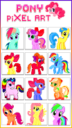 Pony Pixel Art Coloring Book Schermafbeelding 2