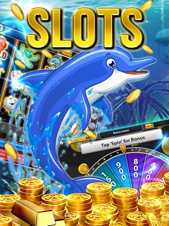 Dolphin Slots: Deluxe Pearl 螢幕截圖 0