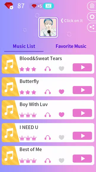 Kpop Music Game - Dream Tiles 스크린샷 0