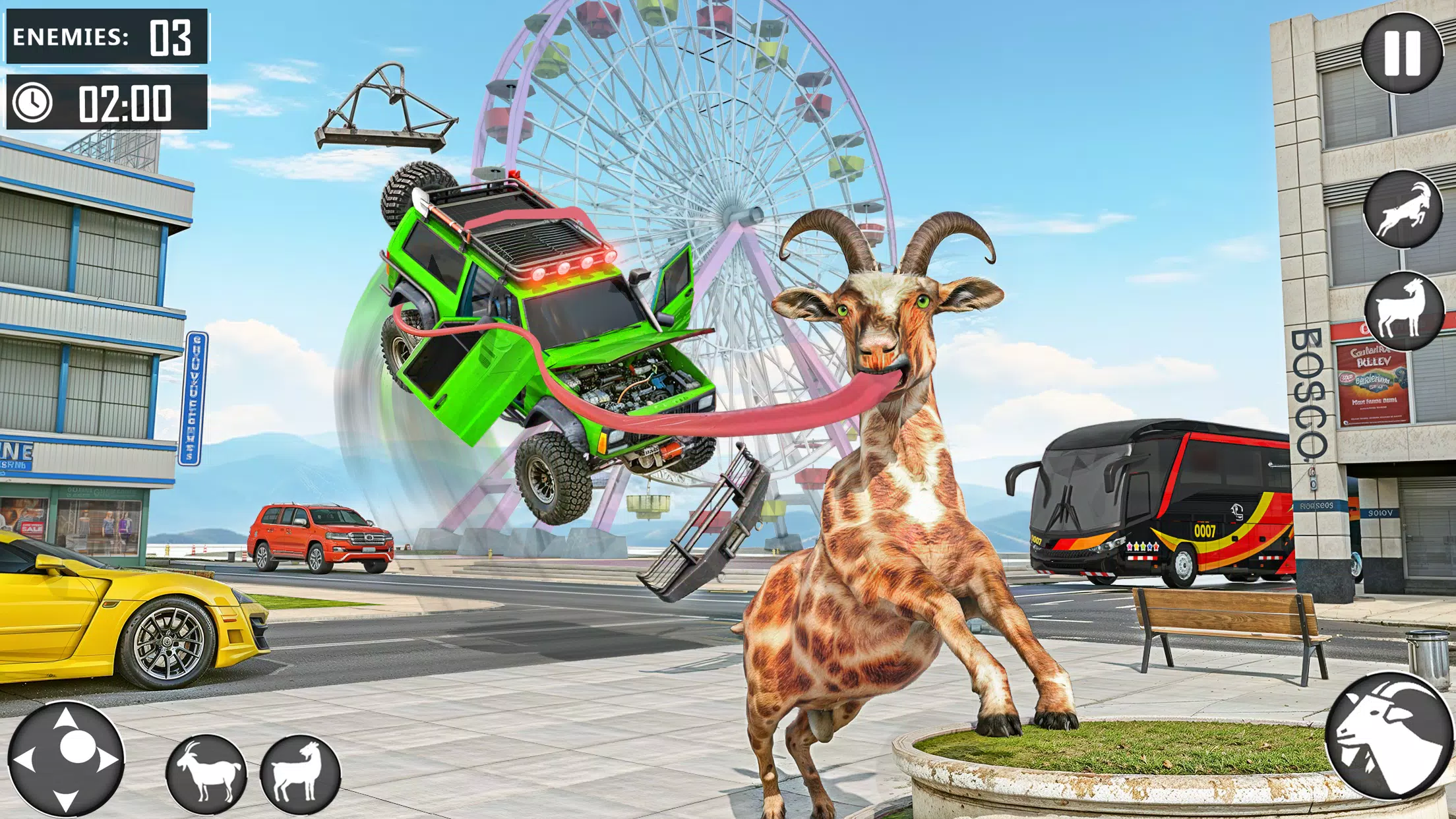 Angry Goat Fun Simulator ဖန်သားပြင်ဓာတ်ပုံ 0