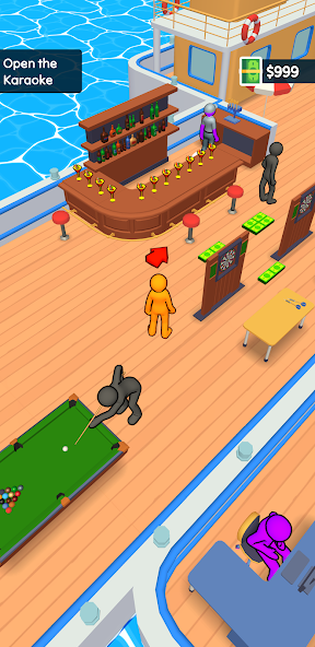 Boat Venture: Idle Manager Mod ဖန်သားပြင်ဓာတ်ပုံ 1