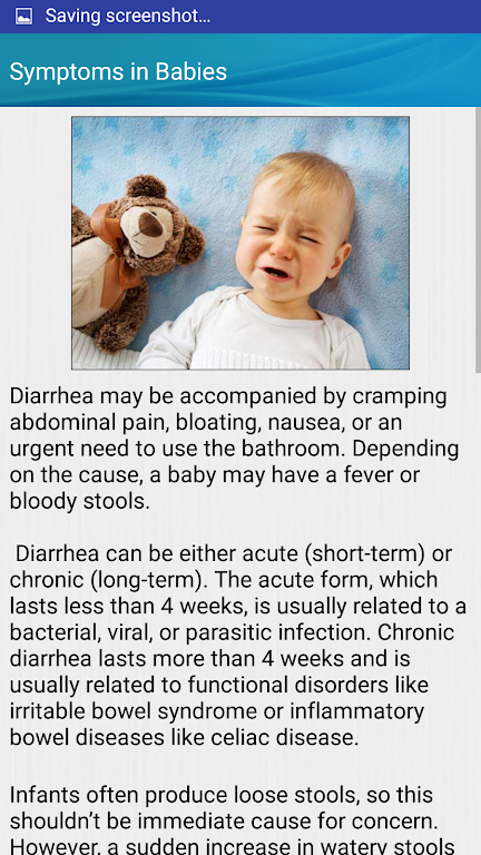 Diarrhea and Dehydration Help Capture d'écran 2