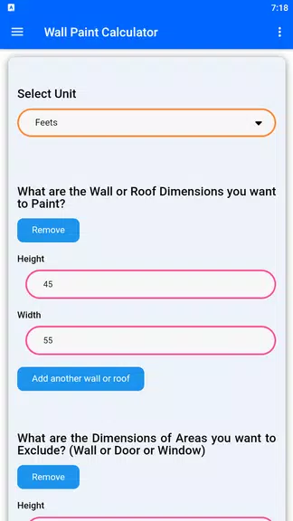 Wall Paint Calculator Capture d'écran 0