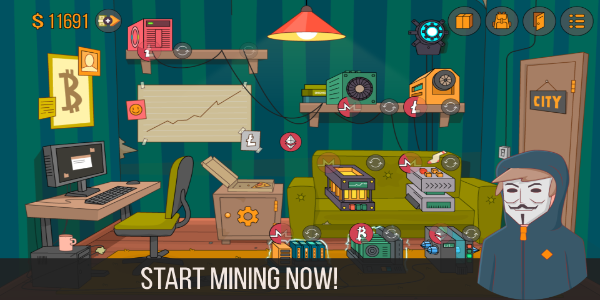 Bitcoin miner: Idle Simulator应用截图第0张