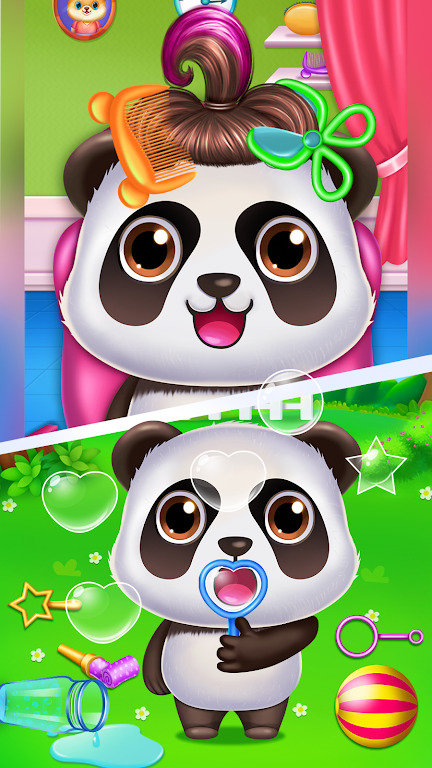 Panda caretaker pet salon game ဖန်သားပြင်ဓာတ်ပုံ 1