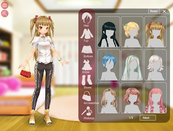 Anime Girl Creator & Dress Up Screenshot 1