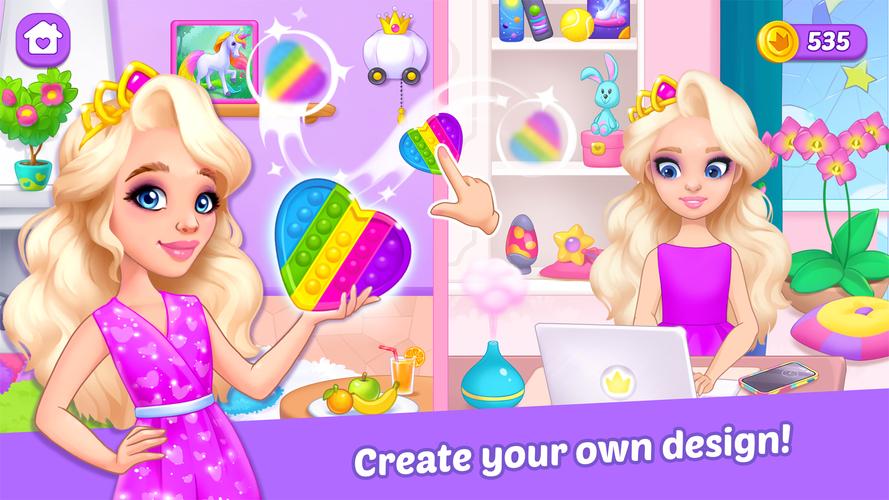 Princess girl paper House game Скриншот 3