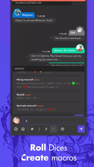 mRPG - Chat app to play RPGs Screenshot 3