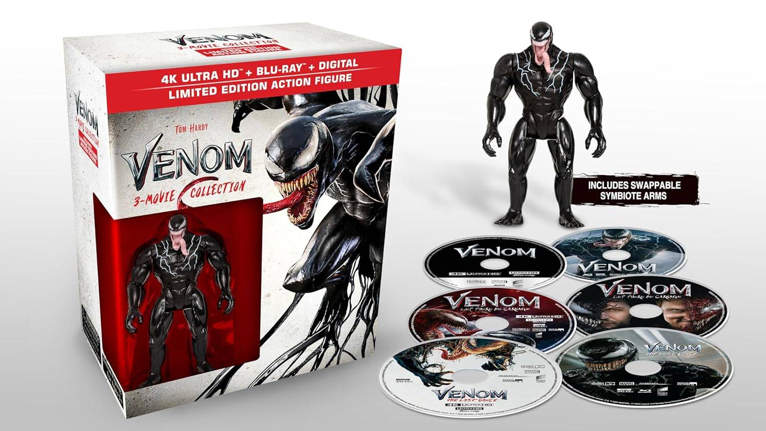 Venom 3-Movie Collection – 4K UHD 6-Discs Digital Collectible Action Figure