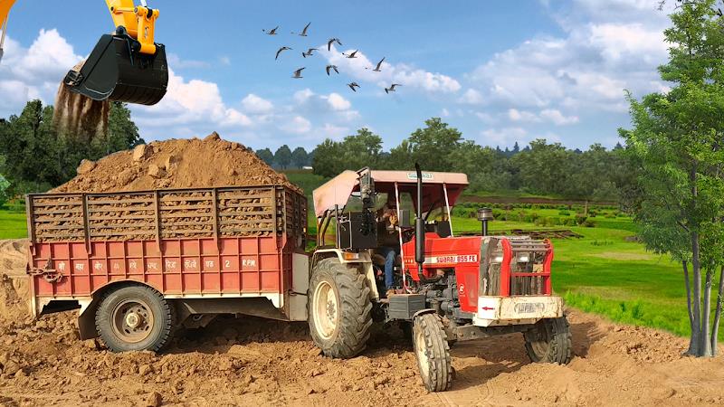 Indian Tractor Trolley Farming Ekran Görüntüsü 1