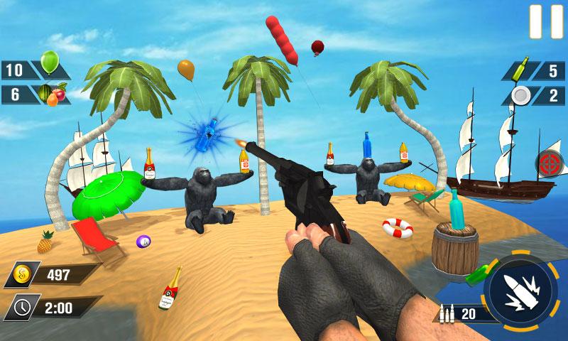 Bottle Gun Shooter Game Mod Скриншот 0