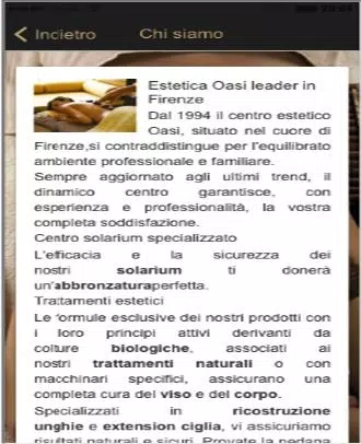 Oasi Estetica Firenze Capture d'écran 3