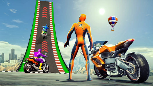 Super Hero Bike: Racing Game Capture d'écran 2