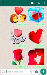 Schermata Romantic Stickers for WhatsApp 0